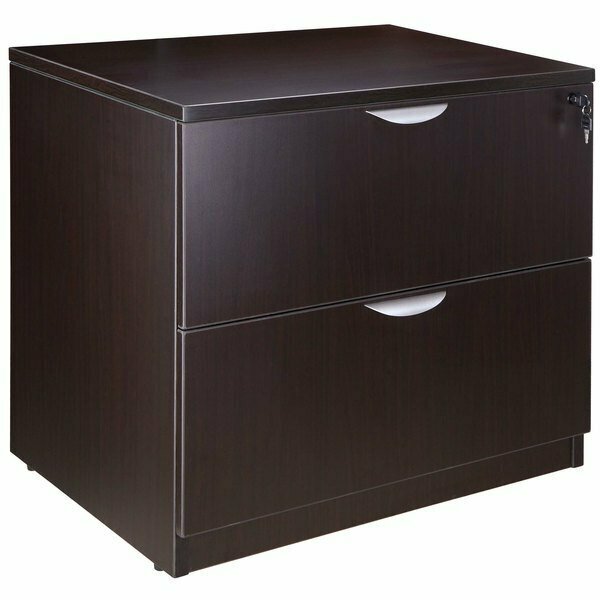 Boss N112-MOC Mocha Laminate Two Drawer Lateral File Cabinet - 31'' x 22'' x 29'' 197N112MOC